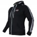 ARD CHAMPS™ Fleece Tracksuit Hoodie Trouser MMA Gym Boxing Running Jogging Suit (Black)